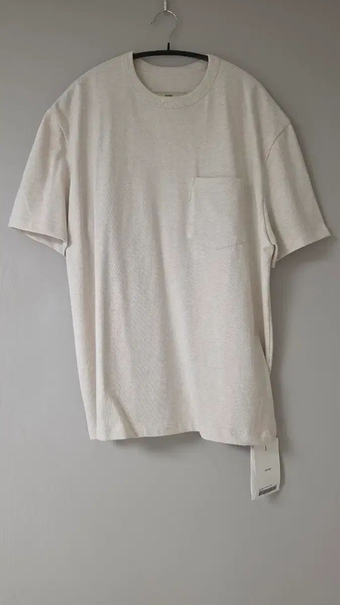 ポッタリー スーピマコットン(SUPIMA)生地 ポケットTシャツ メランジアイボリー 3サイズ