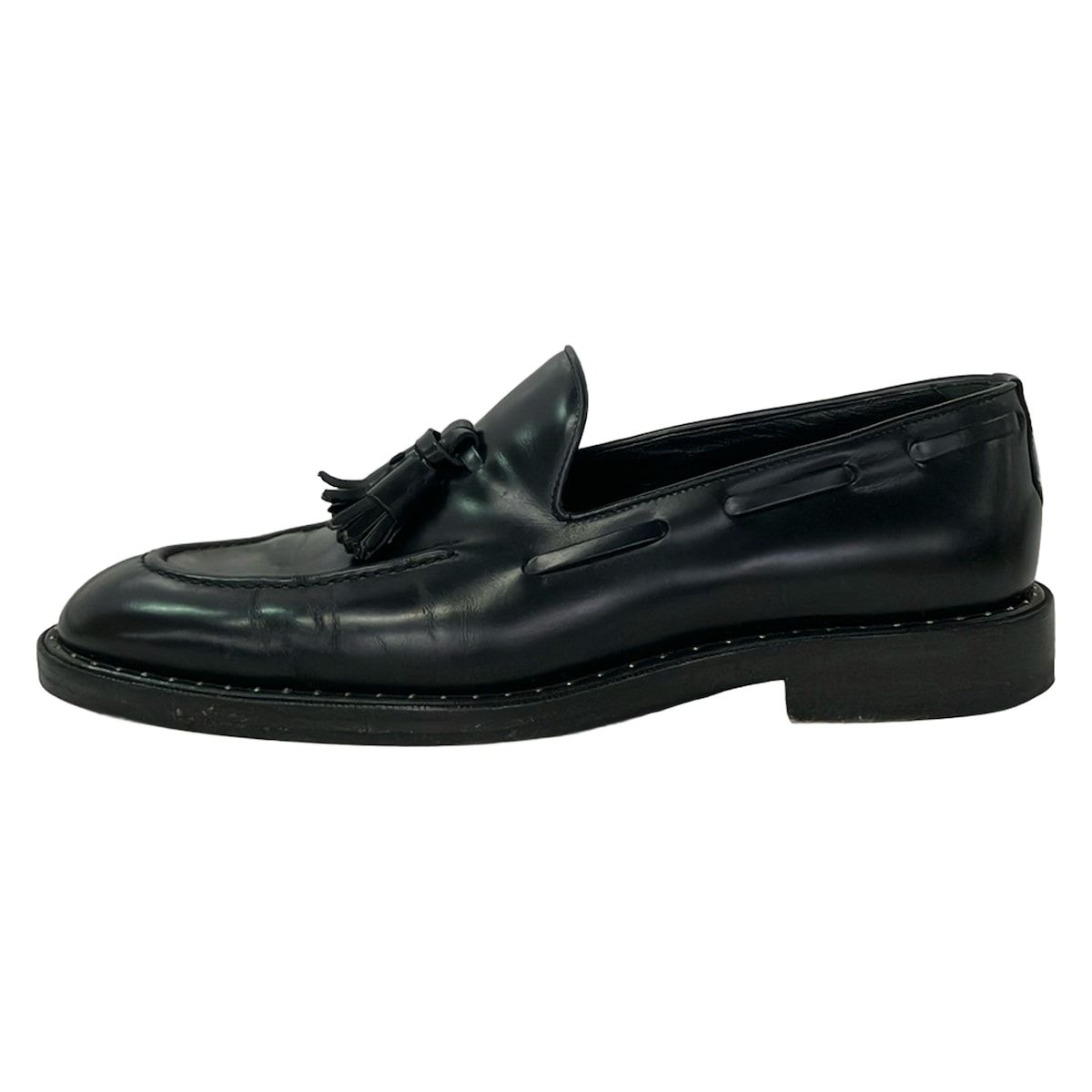LOUIS VUITTON(ルイヴィトン) ローファー 7 1/2 M メンズ - 黒 タッセル レザー