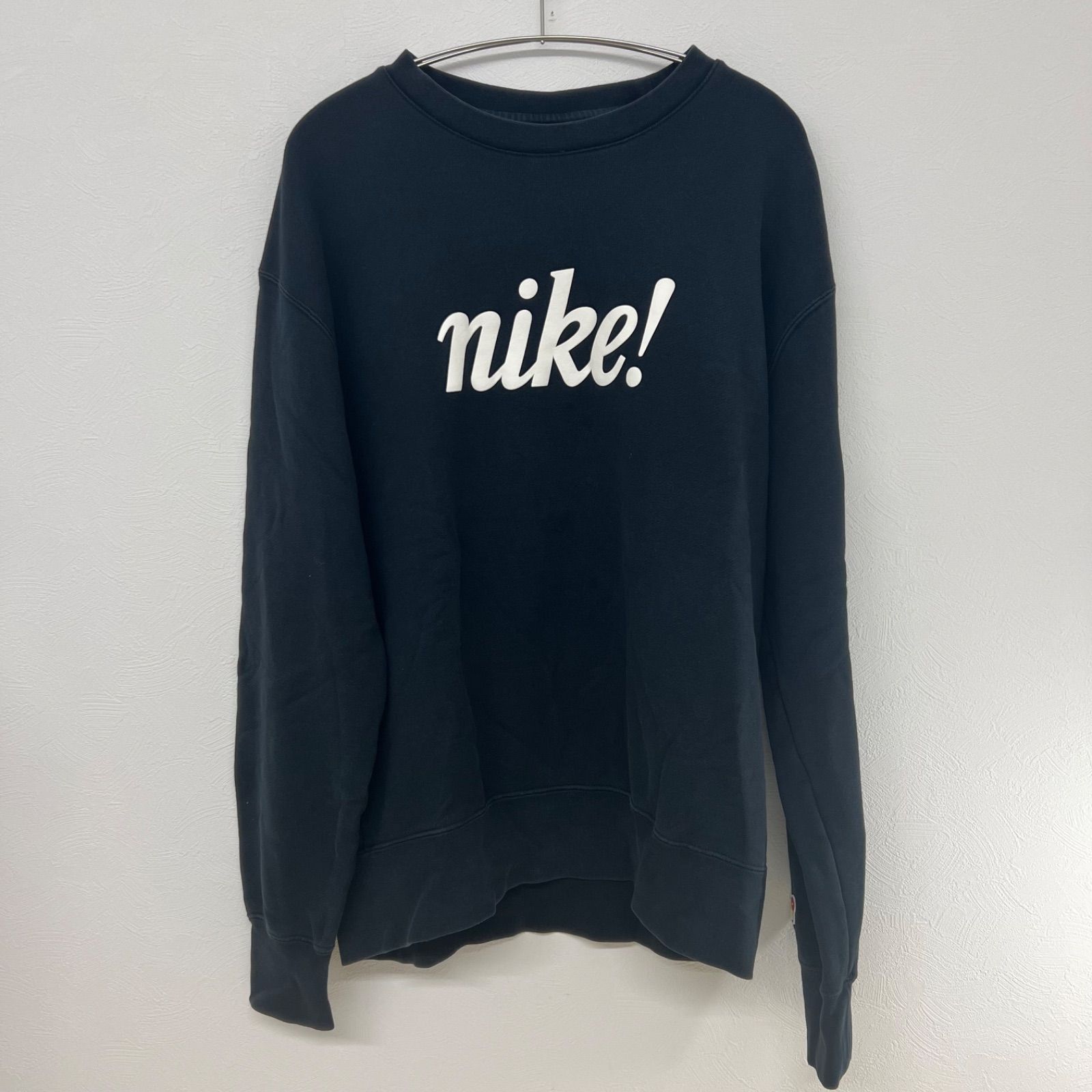 NIKE ナイキ スウェット トレーナー ブラック ロゴプリント Mサイズ 