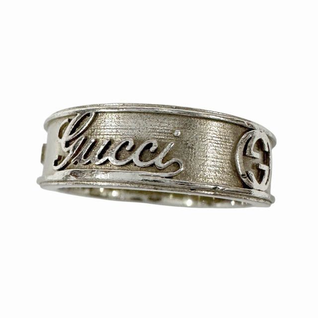 Gucci シルバー ロゴリング　グッチ　インターロッキング 19 グッチ GUCCI インターロッキング GG ロゴ SILVER 925 リング 指輪 19