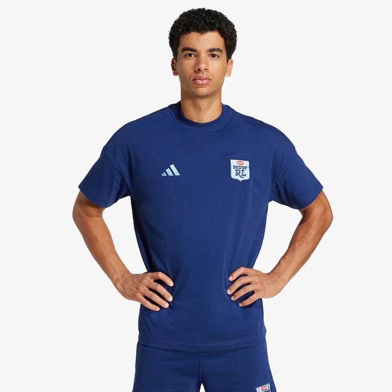 【送料無料・匿名配送】adidas アディダス ニューサウスウェールズ 2025 公式 シーズン Tシャツ 紺 ラグビー ルーズフィット 新品 正規品