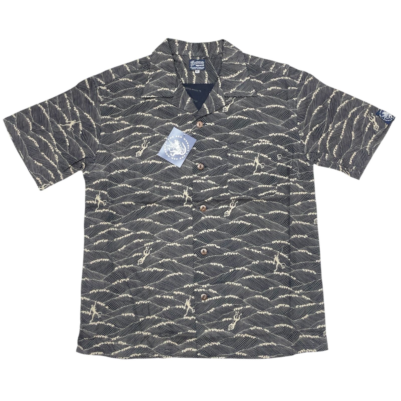 未使用品 限定コラボ Mサイズ PHERROW'S × 海猿 A BUDDY SHIRT INDIGO BLUE フェローズ アロハシャツ インディゴブルー