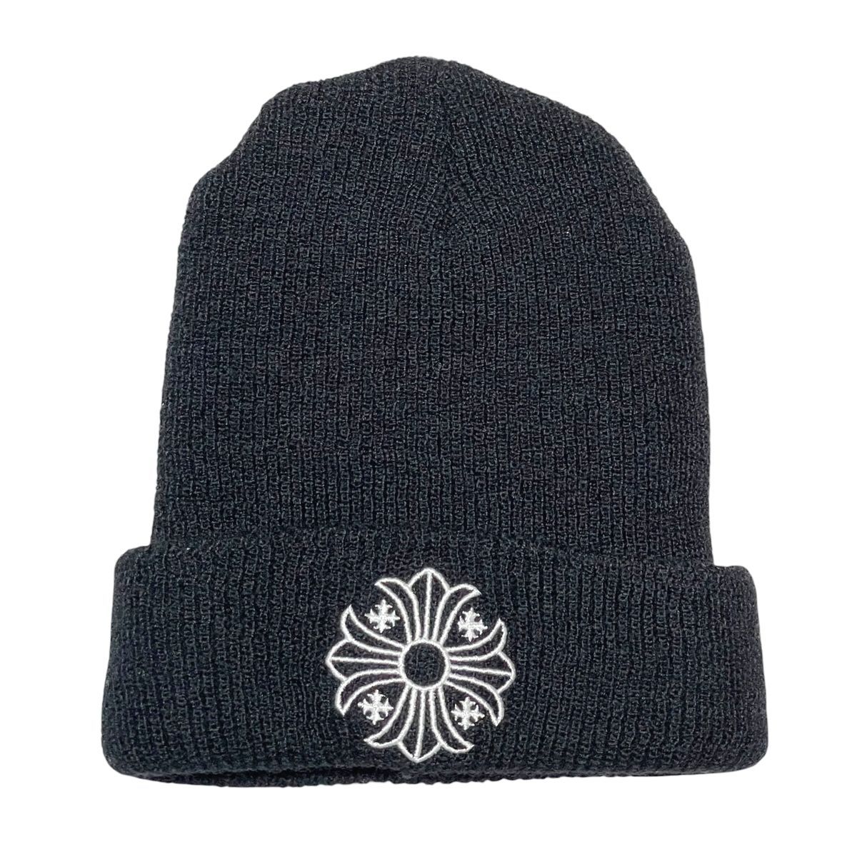 【中古】 CHROME HEARTS クロムハーツ ウール ニットキャップ WOOL WATCH CAP ニット帽 CHプラス 刺繍 ロゴ 帽子 メンズ 26006320 AO