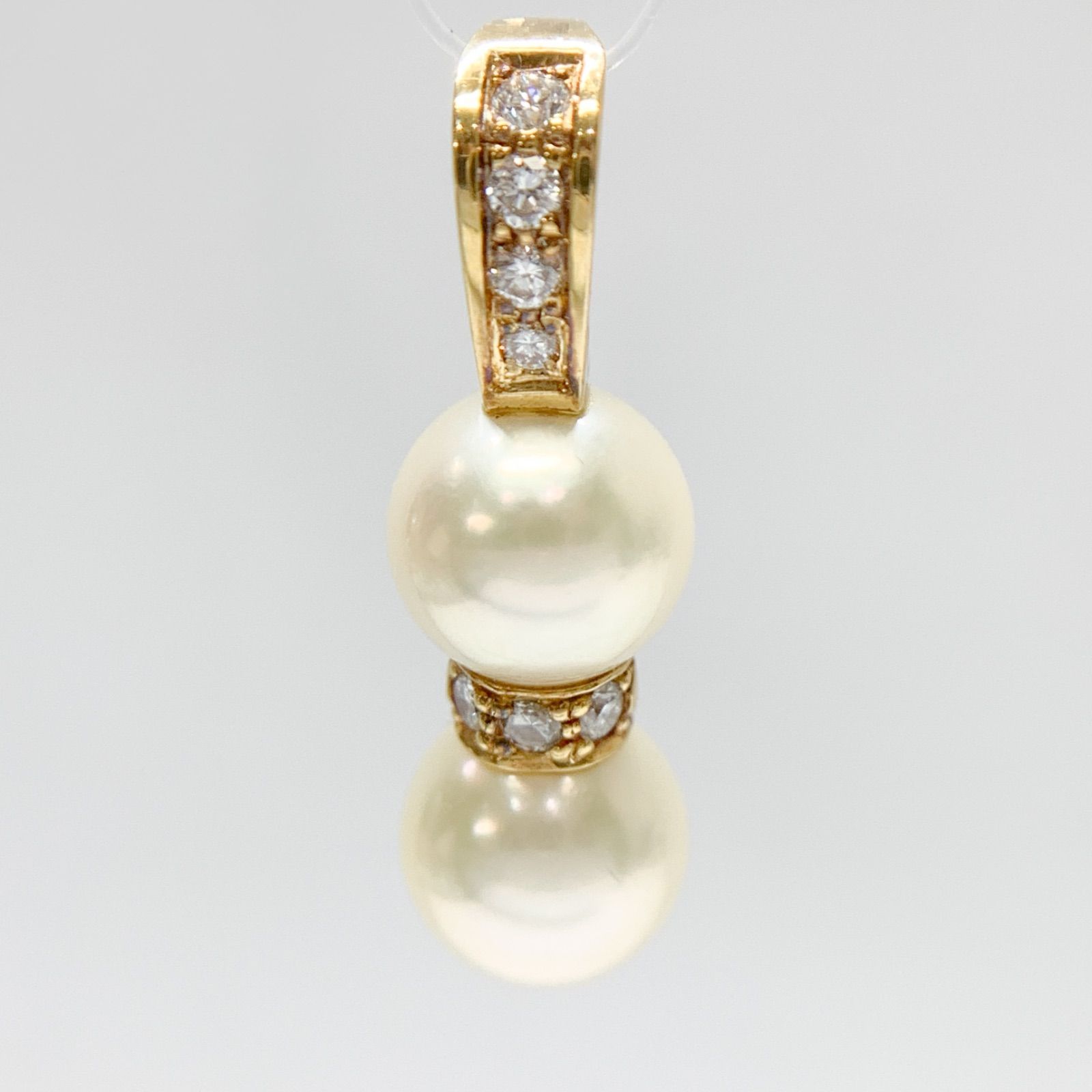 【中古】カルティエ CARTIER パール　ダイヤ　ペンダント トップ　K18YG イエローゴールド　750