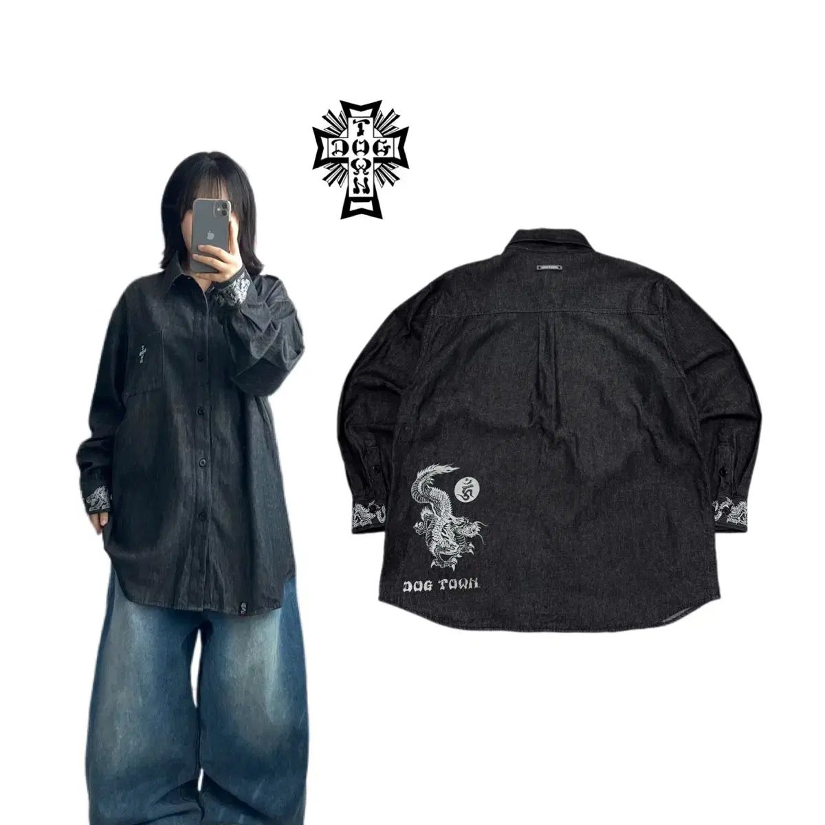 DOGTOWN ドッグタウン ドッグタウンドラゴン オリエンタル シャツ