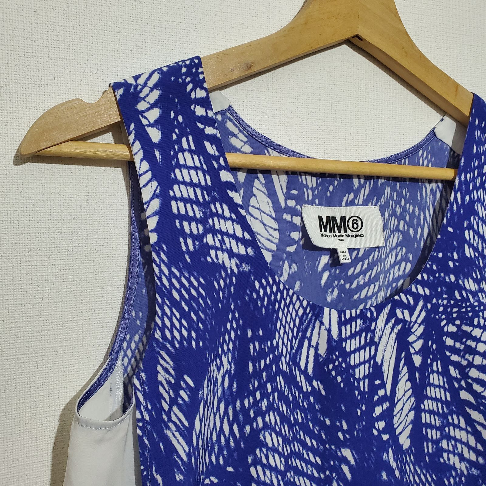 MM6 Maison Margiela 総柄 切替 ノースリーブ トップス ワンピース 