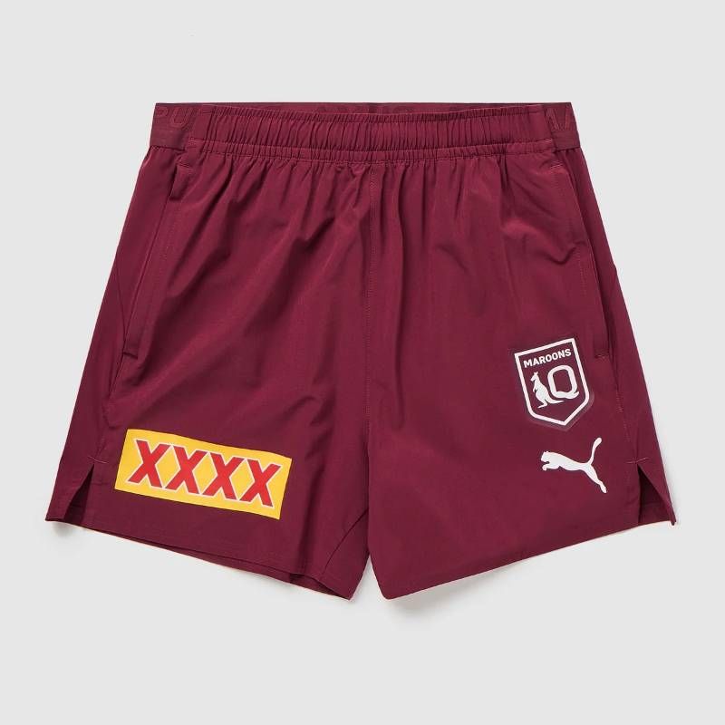 【送料無料・匿名配送】PUMA プーマ クウィーンズランドマルーンズ 2026 公式 トレーニング ショーツ バーガンディ ラグビー 短パン 新品 正規品 12,395円