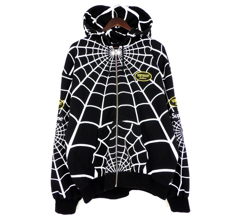 シュプリーム Supreme × バンソン Vanson 26SS 【 Leathers Spider-Man Zip Up Hooded Sweatshirt 】 レザーズ スパイダーマン ジップアップ フーディ パーカー s5975