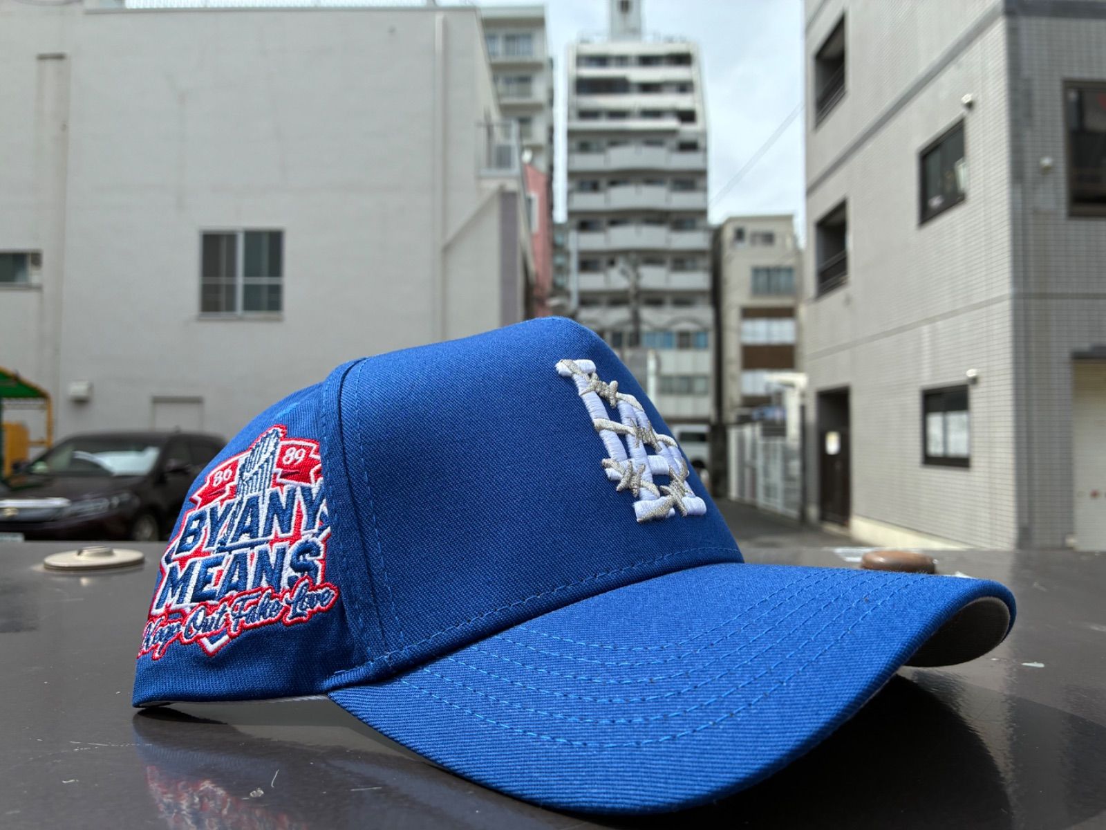 KEEP OUT FAKE LOVE World Famous LA Snapback Royal Blue ¥9900+送料¥750