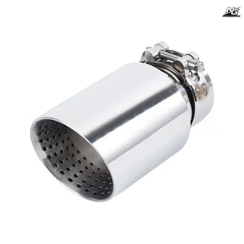 シングルチューブ マットステンレススチール マフラー エキゾーストチップ 63mm ゴルフR GTI MK7 エキゾーストシステム ノズル