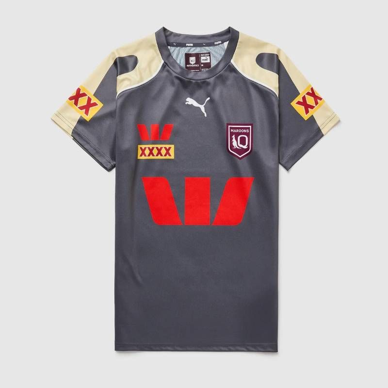 【送料無料・匿名配送】PUMA プーマ クウィーンズランドマルーンズ 2026 公式 トレーニング Tシャツ バーガンディ ラグビー 新品 正規品