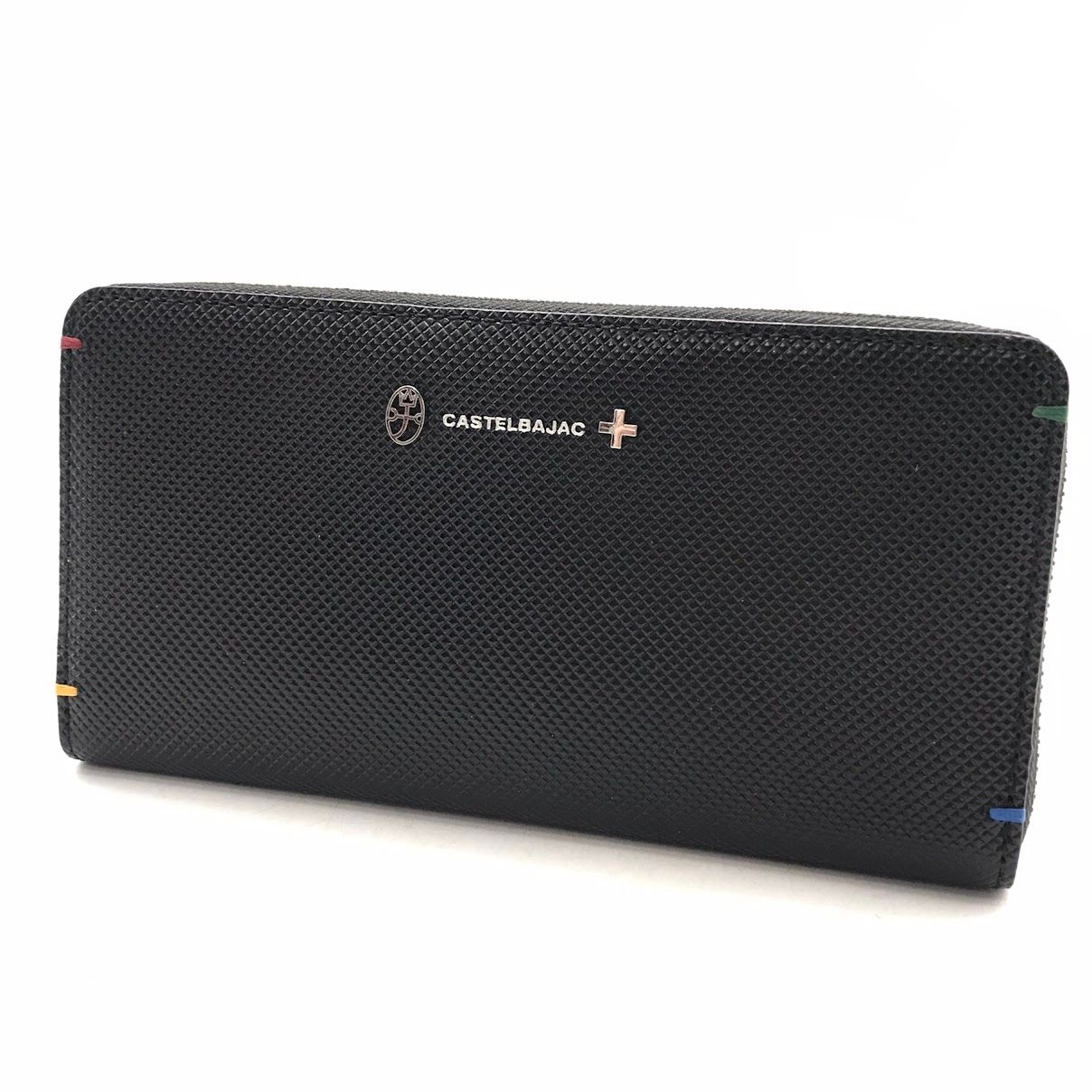 【倉吉店】 中古 CASTEL BAJAC | カステルバジャック 長財布 TORQUE ラウンドファスナー長財布 096636 ブラック 【124】