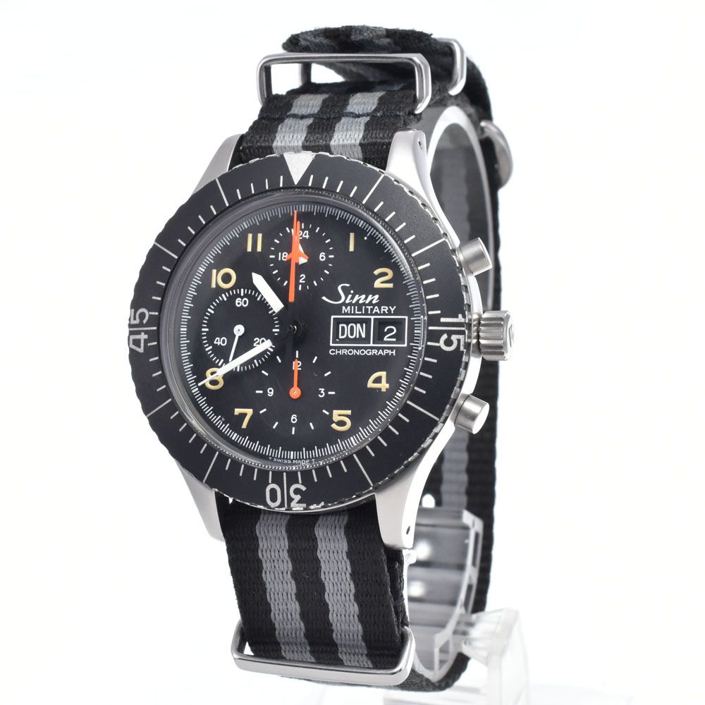 ジン Sinn 156.B ミリタリー クロノグラフ ブラック 自動巻き メンズ