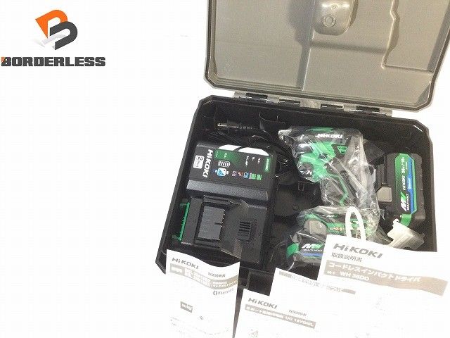 ☆未使用☆HiKOKI ハイコーキ 36V コードレスインパクトドライバー WH36DD(2XHLSZ) グリーン バッテリー2個 充電器 ケース付130574