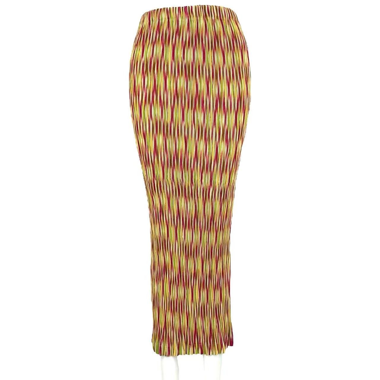 極美品 PLEATS PLEASE ISSEY MIYAKE プリーツプリーズ イッセイミヤケ ロングスカート ルチカラー