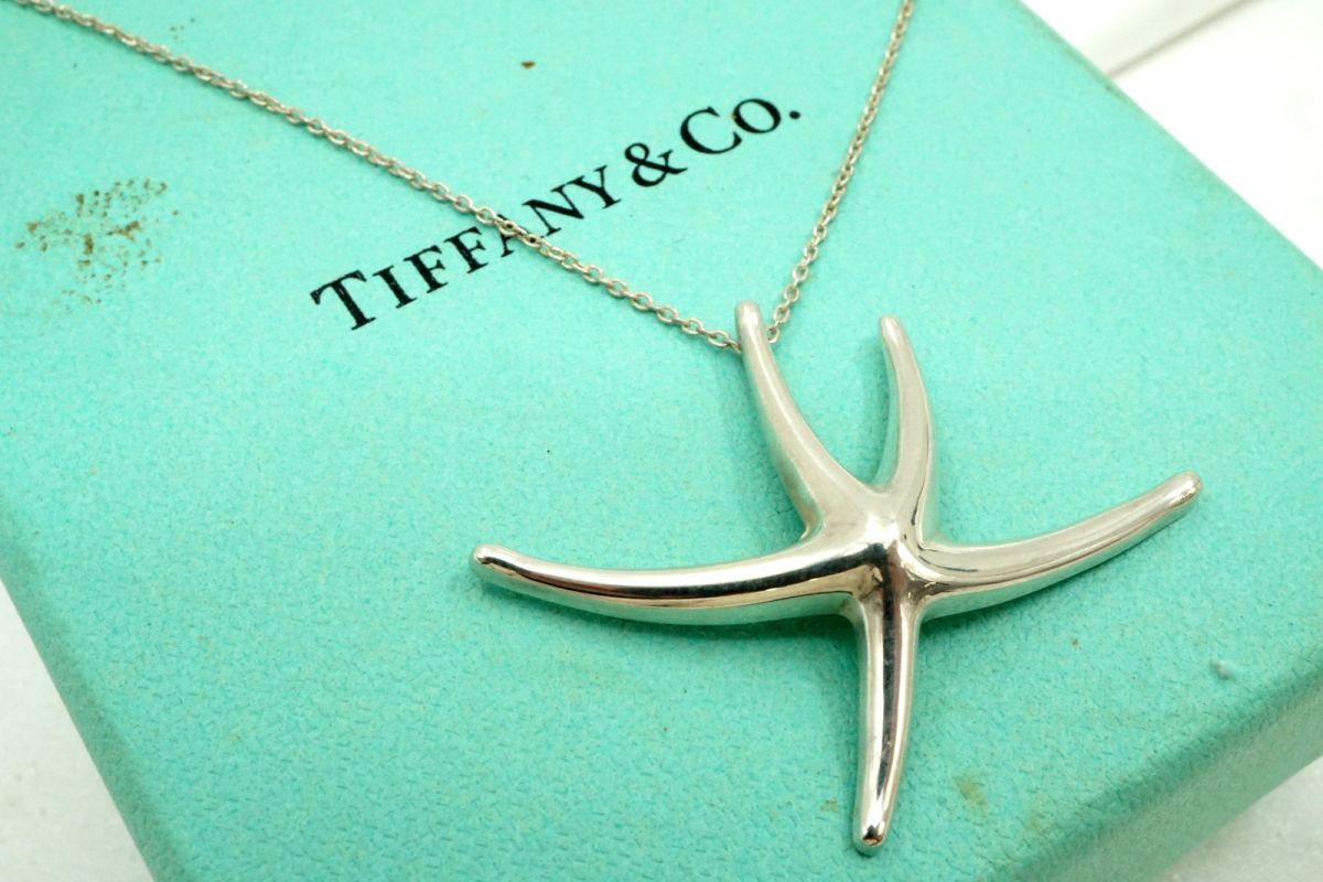 ティファニー 希少 ペンダント ネックレス スターフィッシュ ヒトデ エルサペレッティ アクセサリー SV925 銀 シルバー TIFFANY&Co. 6741j