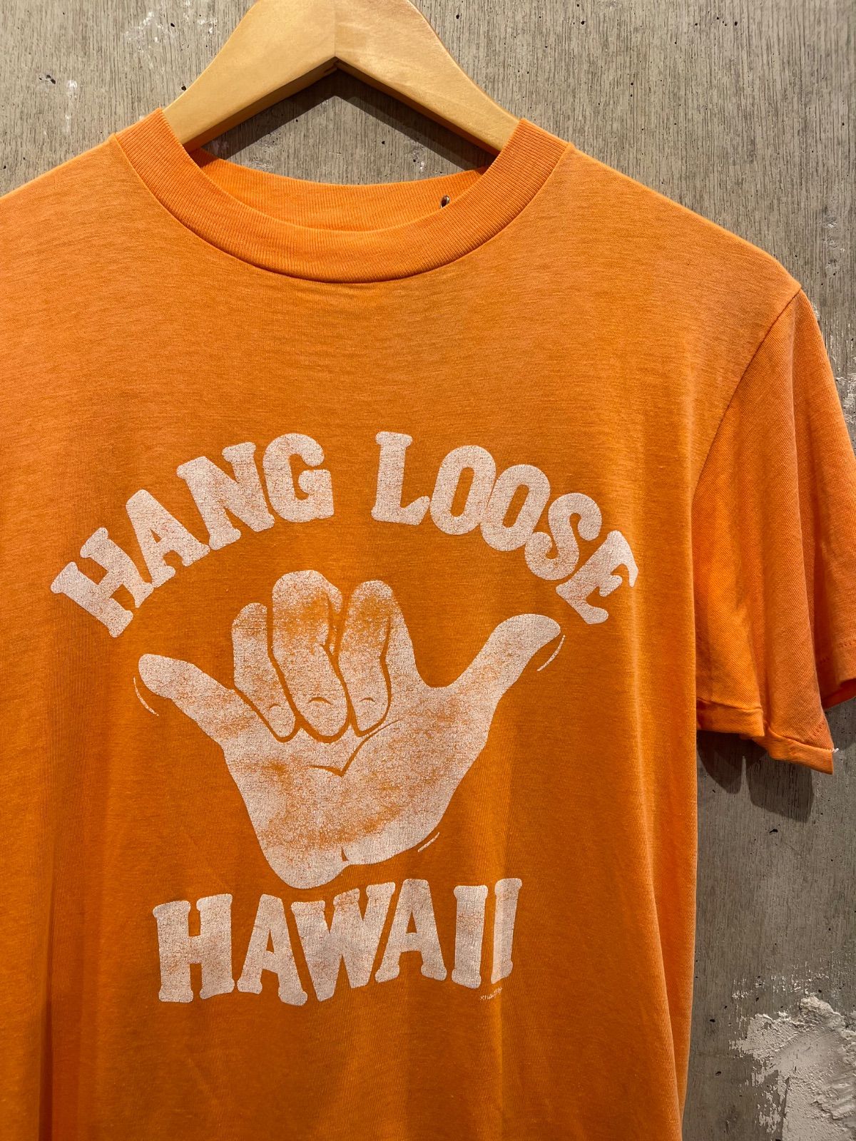 【 80’s USA製 / HANES T-Shirt 】ヘインズ　ハングルーズ　ハワイ　アロハ　プリントTシャツ　M