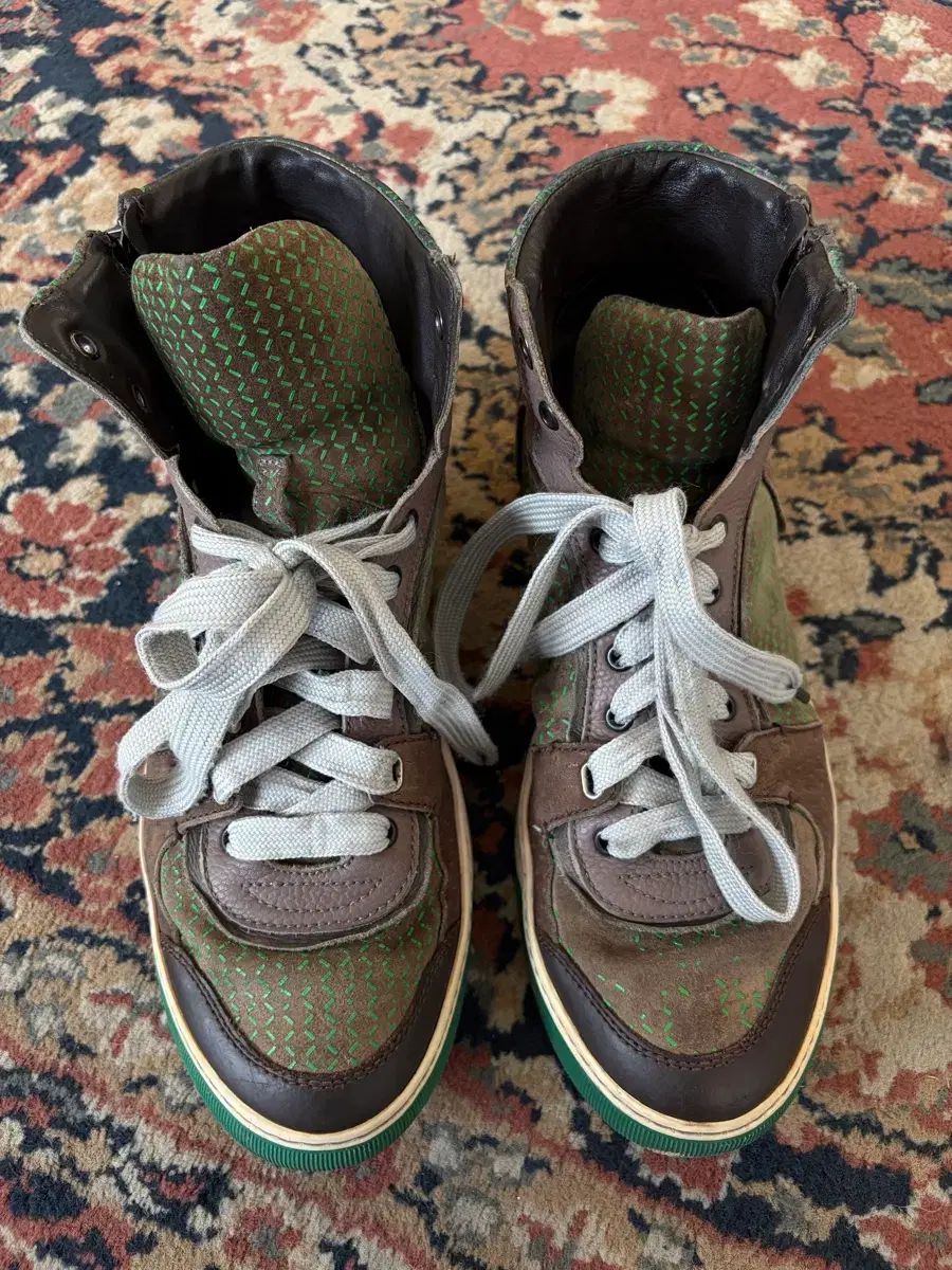 Old LANVIN ランバン high-top side zip sneakers
