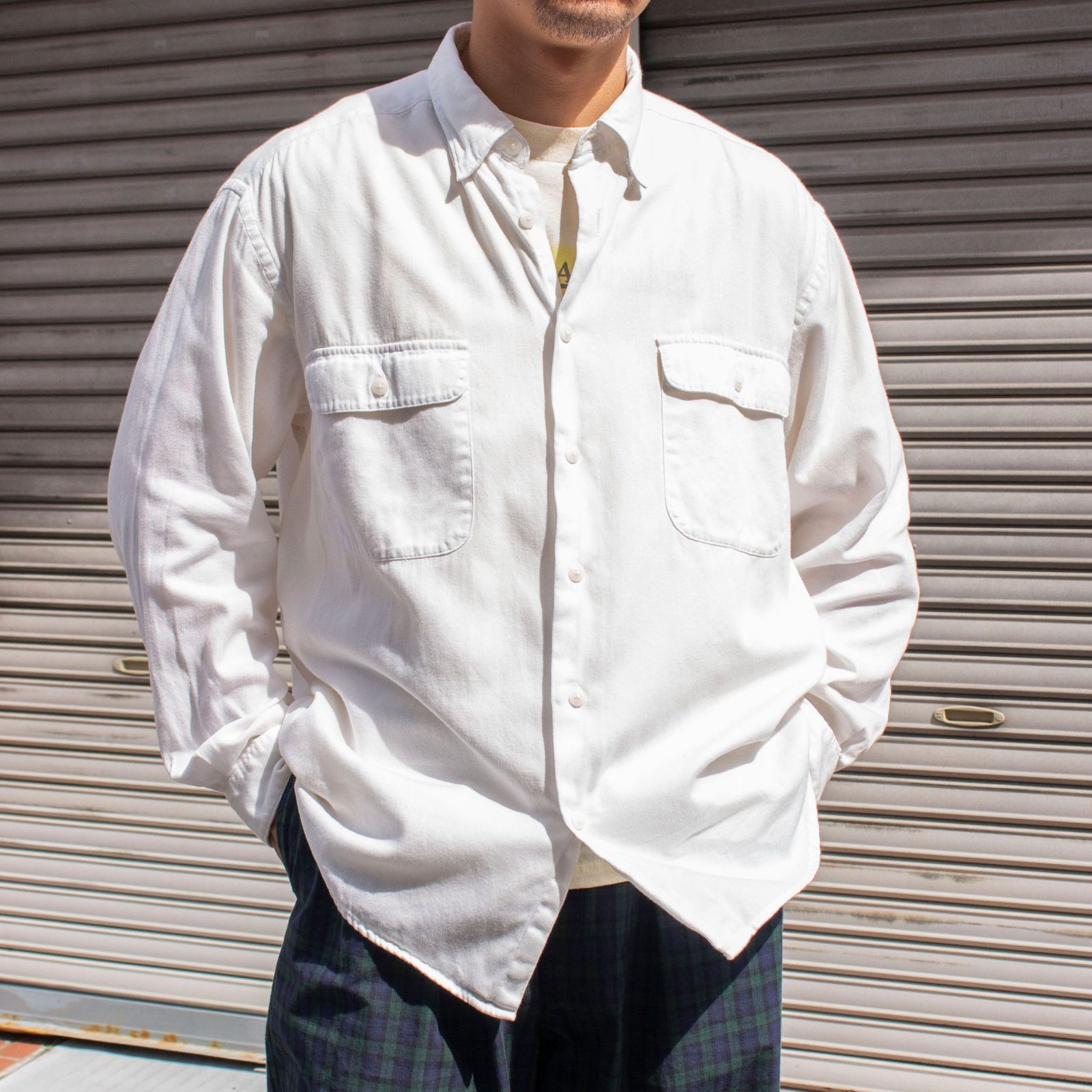Claiborne 90's Cotton Kersey Shirt【XL】 メンズ 古着 シャツ アメリカ古着 90s 80s