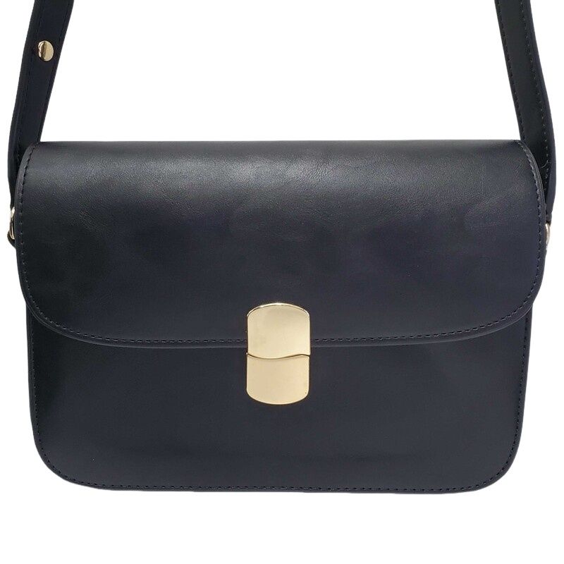 SEZANE セザンヌ Milo Mini クラシックバッグ ブラック 本革 レザー ショルダーバッグ レディース 【中古】 32605K298