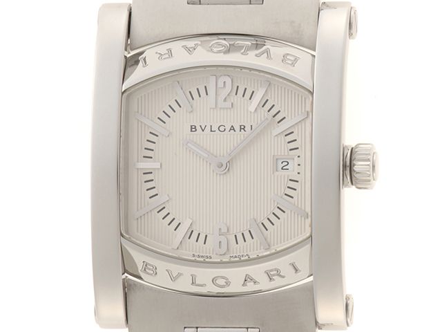 BVLGARI ブルガリ アショーマ39mm 銀座限定 AA39S 腕時計 ウォッチ SS ステンレススチール クオーツ シルバー文字盤 【中古】460