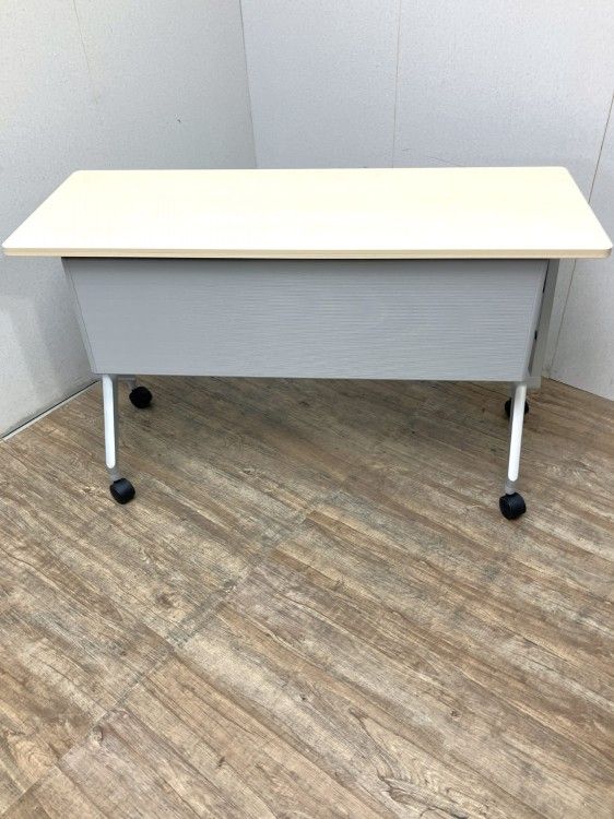【中古品】コクヨ リーフラインシリーズ 1200サイドスタックテーブル ナチュラル