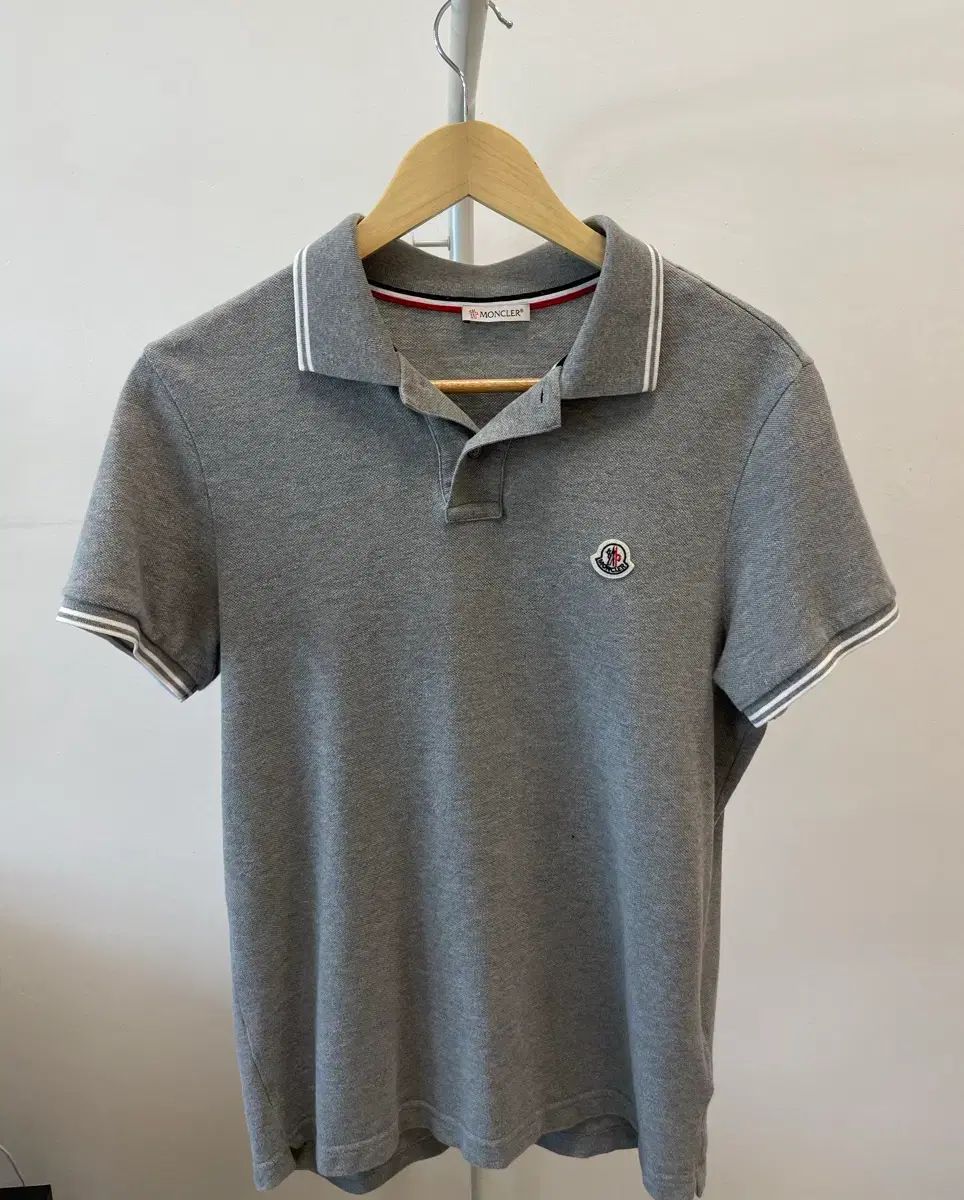 MONCLER モンクレール 半袖 カラーTシャツ グレー Sサイズ