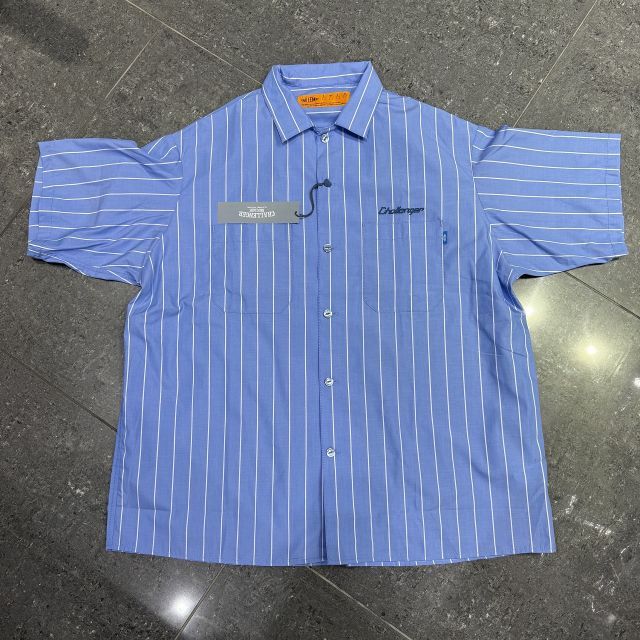 CHALLENGER 26ss STRIPE MECHANIC SHIRTS SIZE-XL チャレンジャー ストライプメカニックシャツ 南堀江店