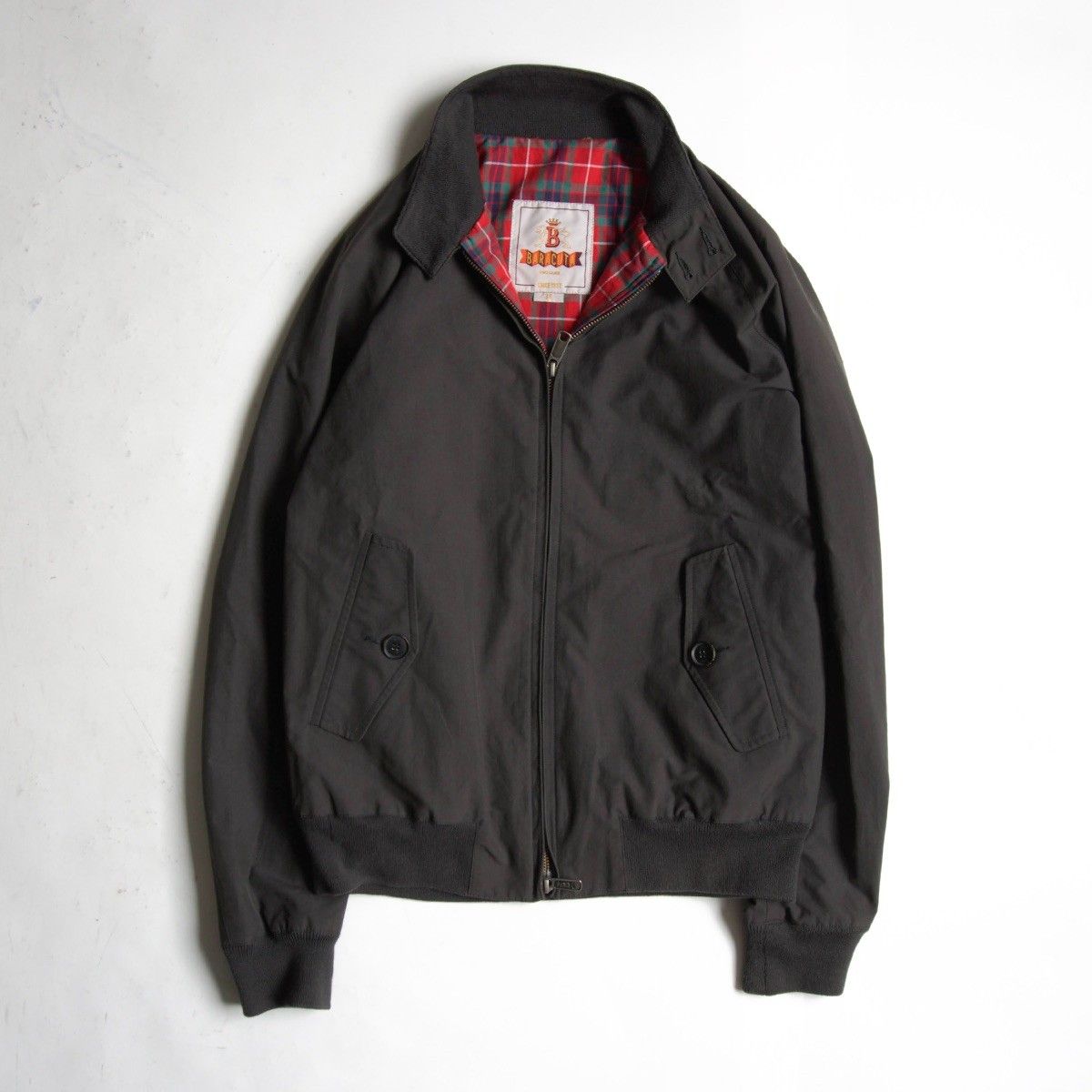 【美品】 BARACUTA 【G9 スウィングトップ ハリントンジャケット】 38 バラクータ フェードブラック イングランド製 26060043 美品】 BARACUTA 【G9 スウィングトップ ハリントンジャケット】 38