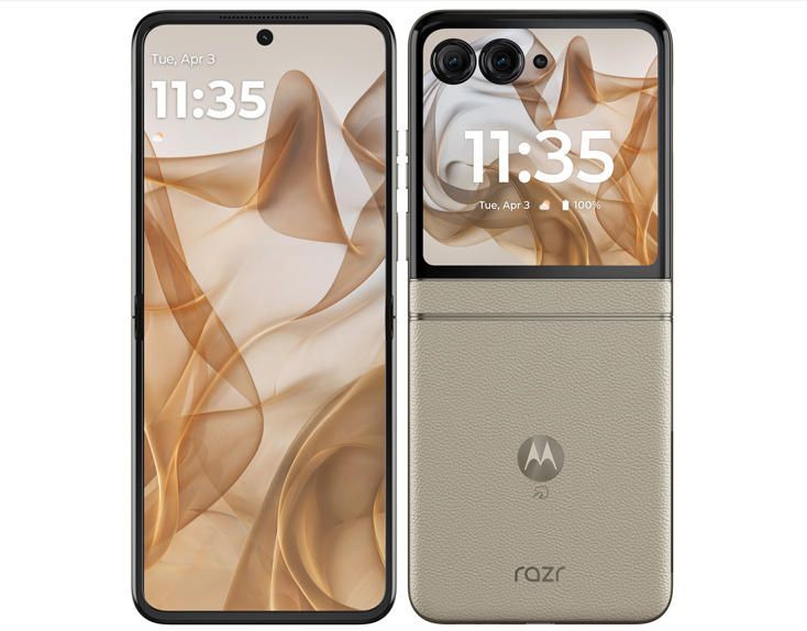 「極上美品Aランク」SIMフリー motorola razr 50 [サンドクリーム] 12GB/512GB　スマホ　本体