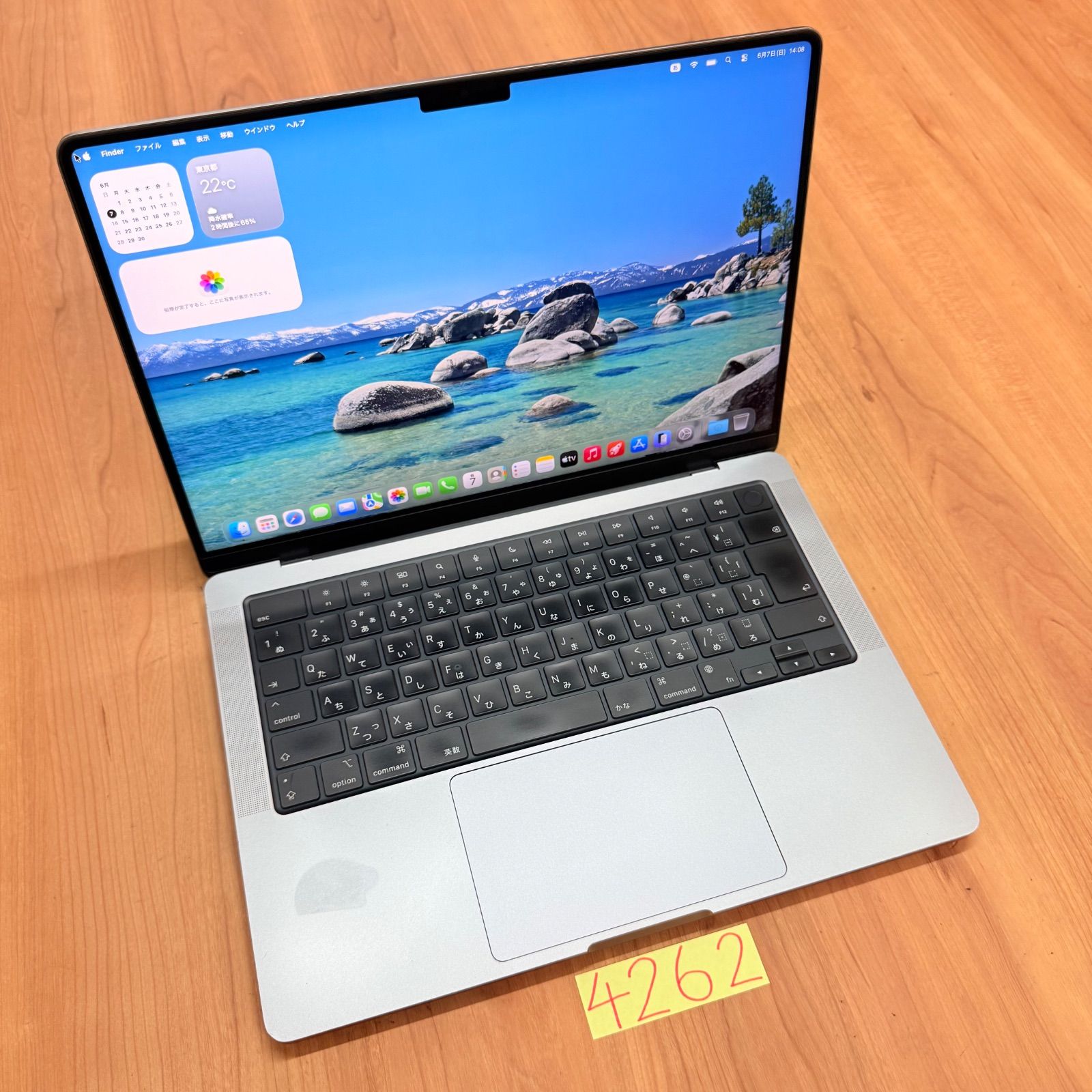 【動作確認済】 MacBook pro 14インチ 2021 Apple M1 pro 16GB 1TB 動画編集可 カメラ内蔵 ノートPC SSD搭載 macOSインストール済 【4262】