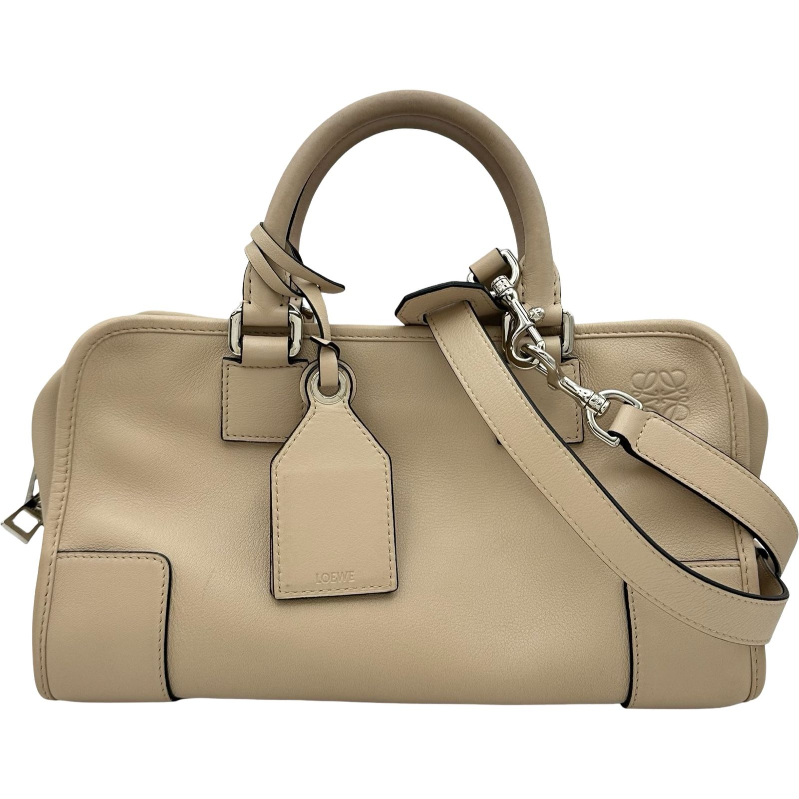ロエベ LOEWE アマソナ28 471606 ベージュ カーフスキン レディース ショルダーバッグ