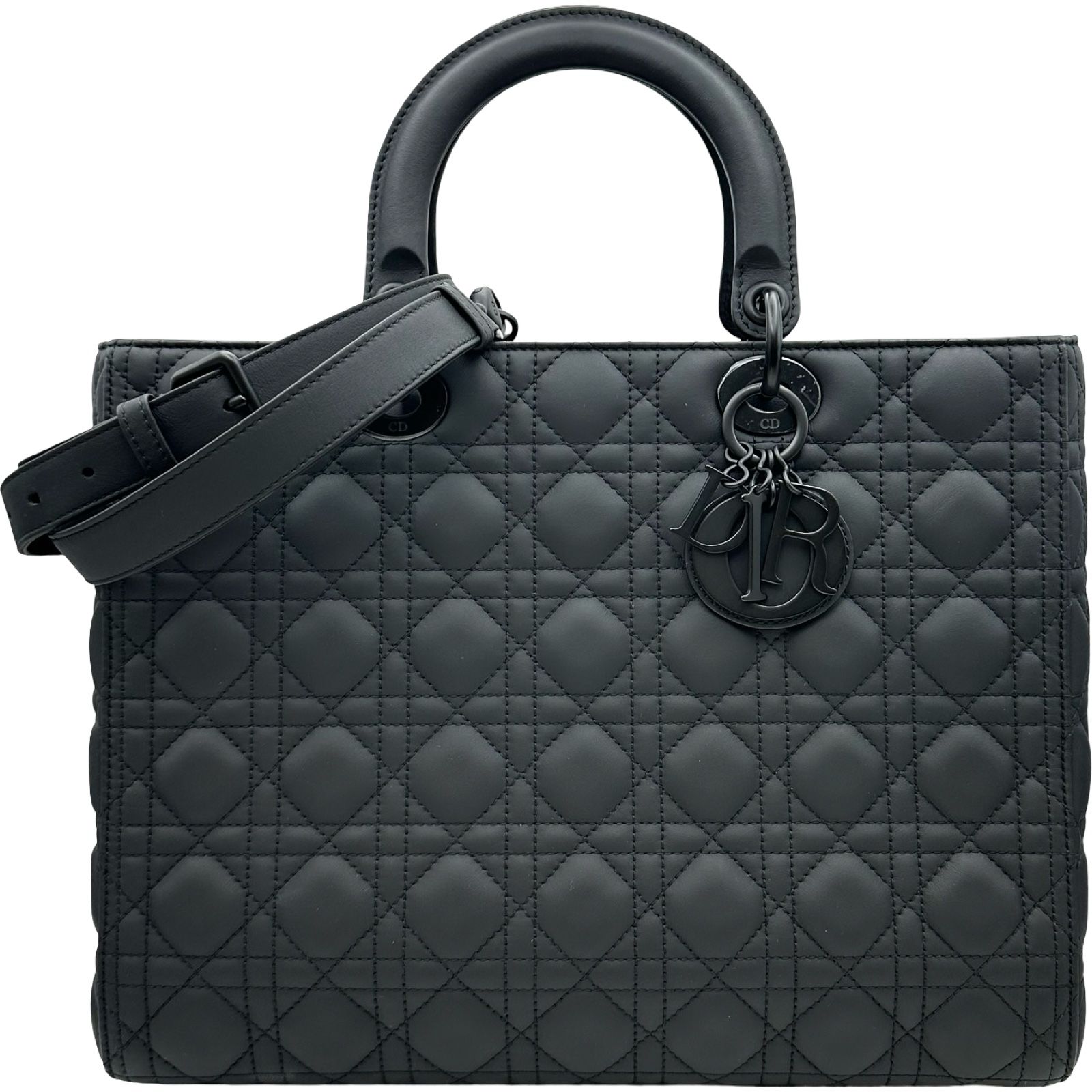 Christian Dior レディディオール マットブラック クリスチャン・ディオール Christian Dior レディディオール ラージ