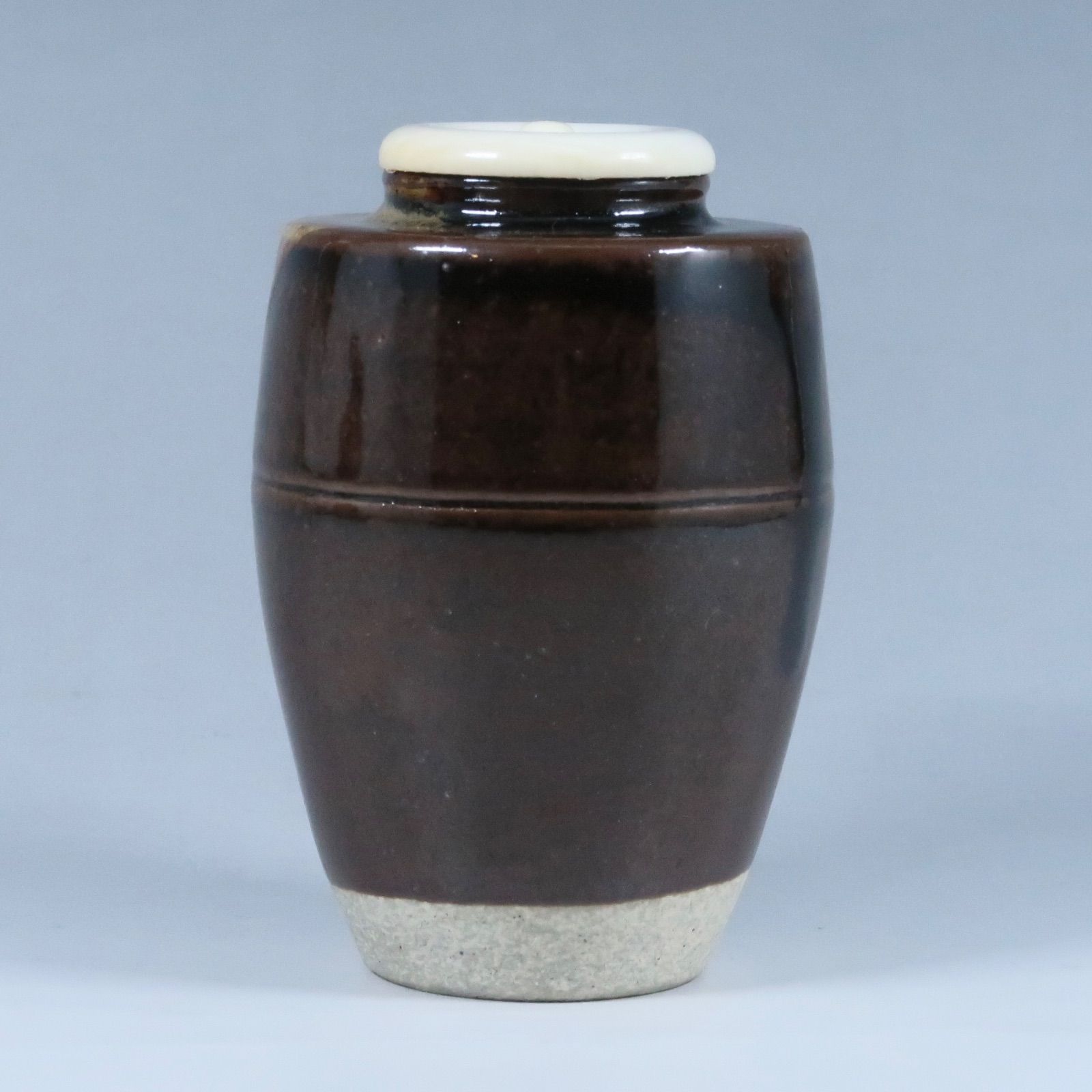 茶道具】膳所陽炎園作 膳所焼 肩衝茶入 銘好日 表千家 久田家 尋牛斎箱