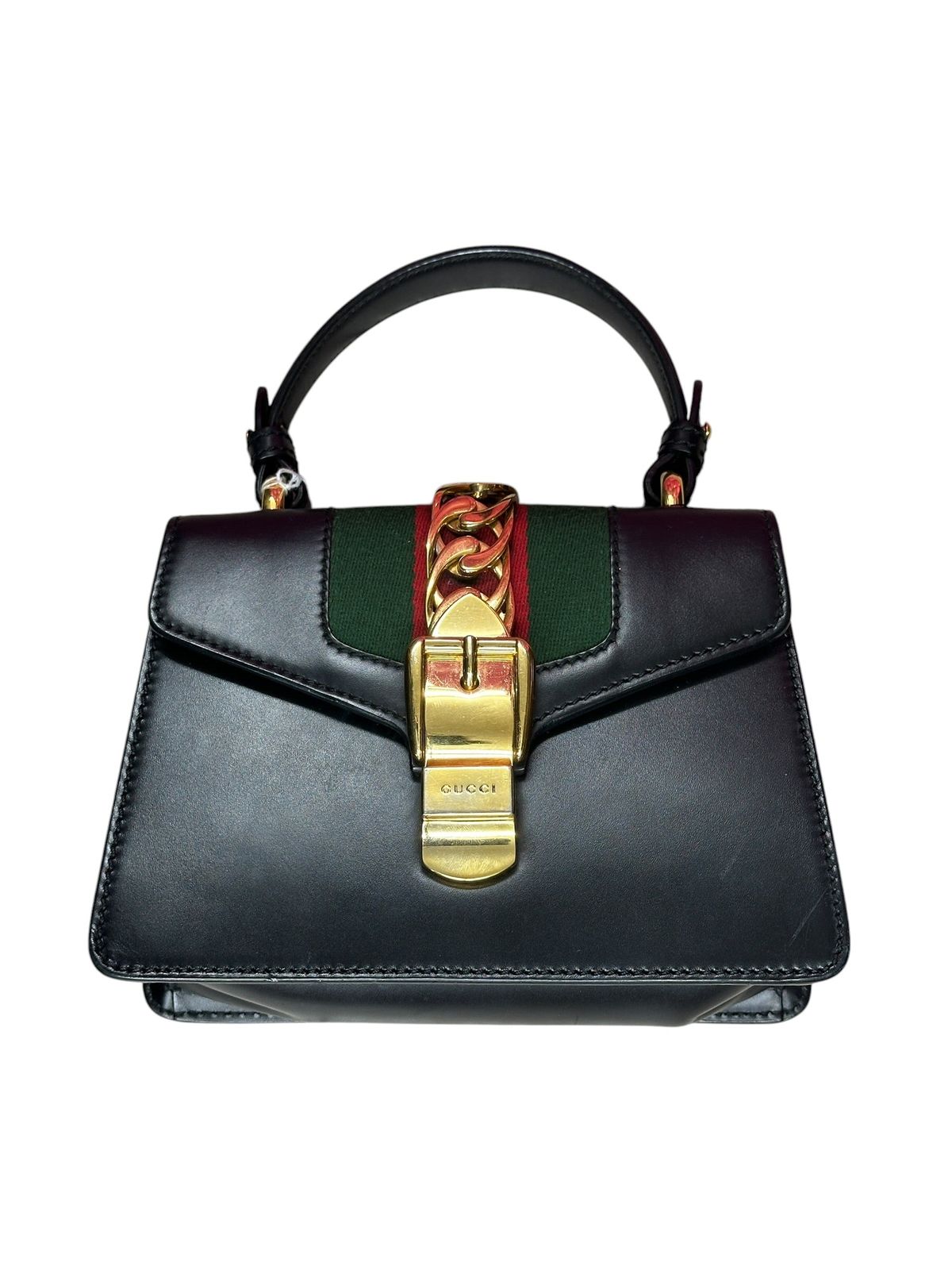 グッチ ハンドバッグ Calfskin Sylvie Mini Top Hand