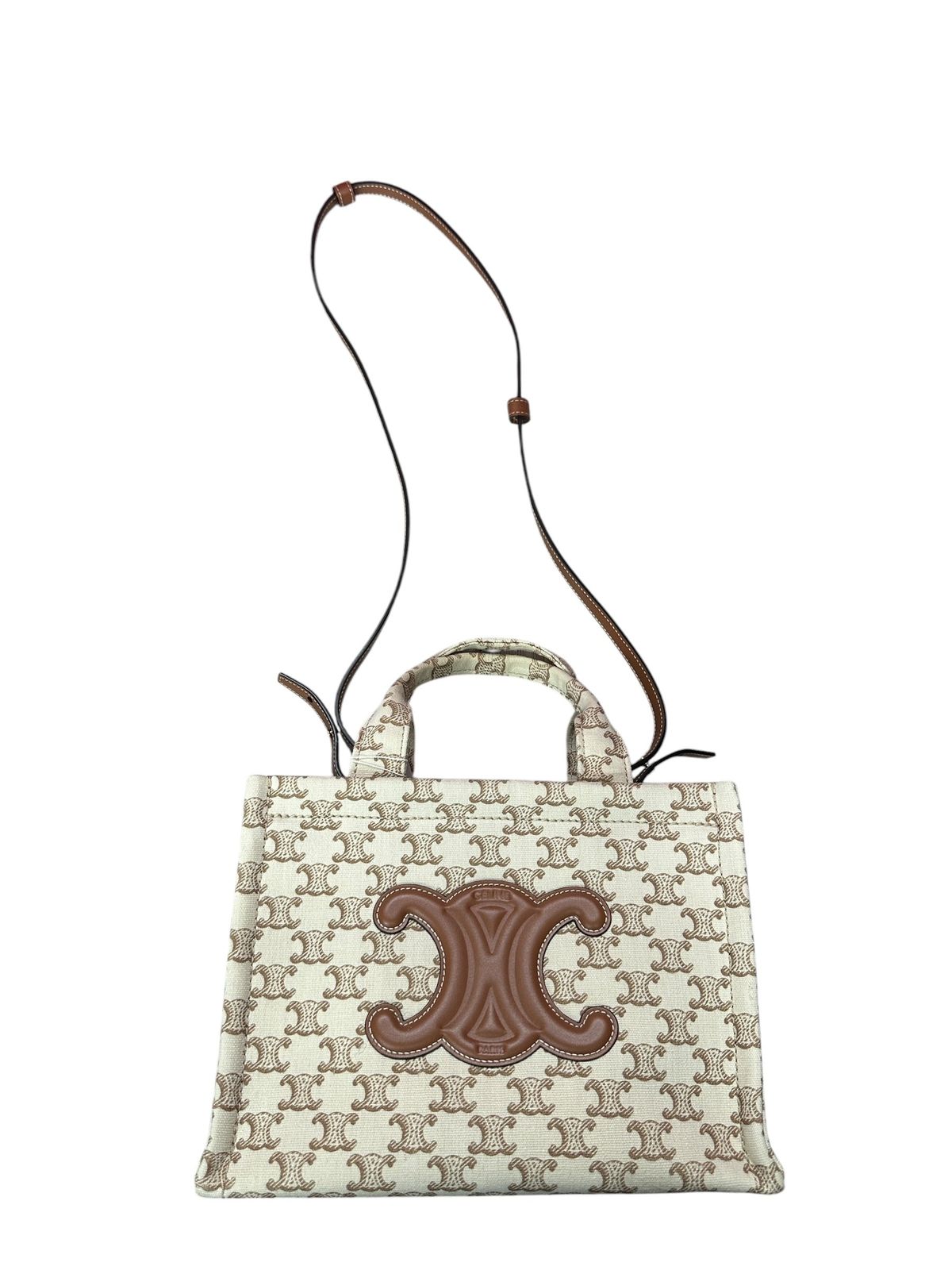 セリーヌ ハンドバッグ Triomphe Embroidered Canvas