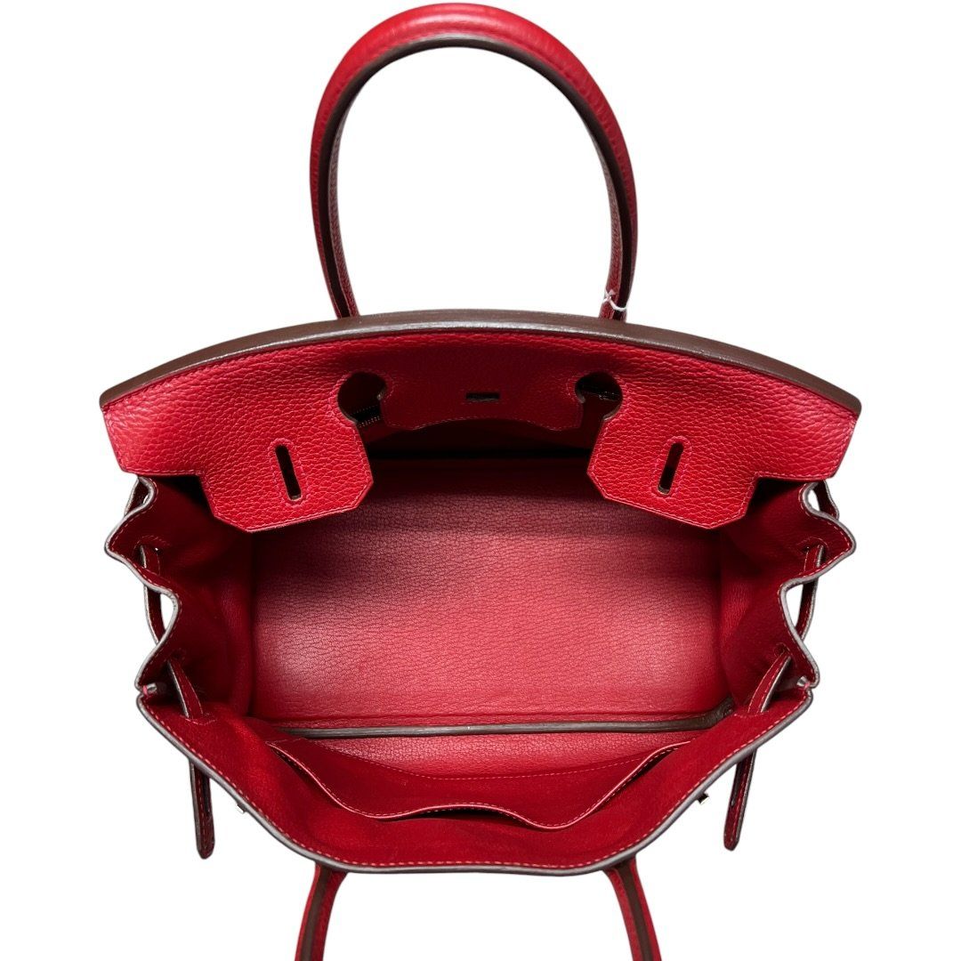 エルメス ハンドバッグ Clemence Birkin Handbag Red