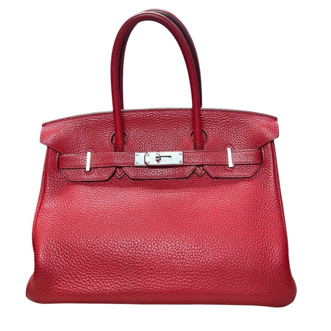 エルメス ハンドバッグ Clemence Birkin Handbag Red