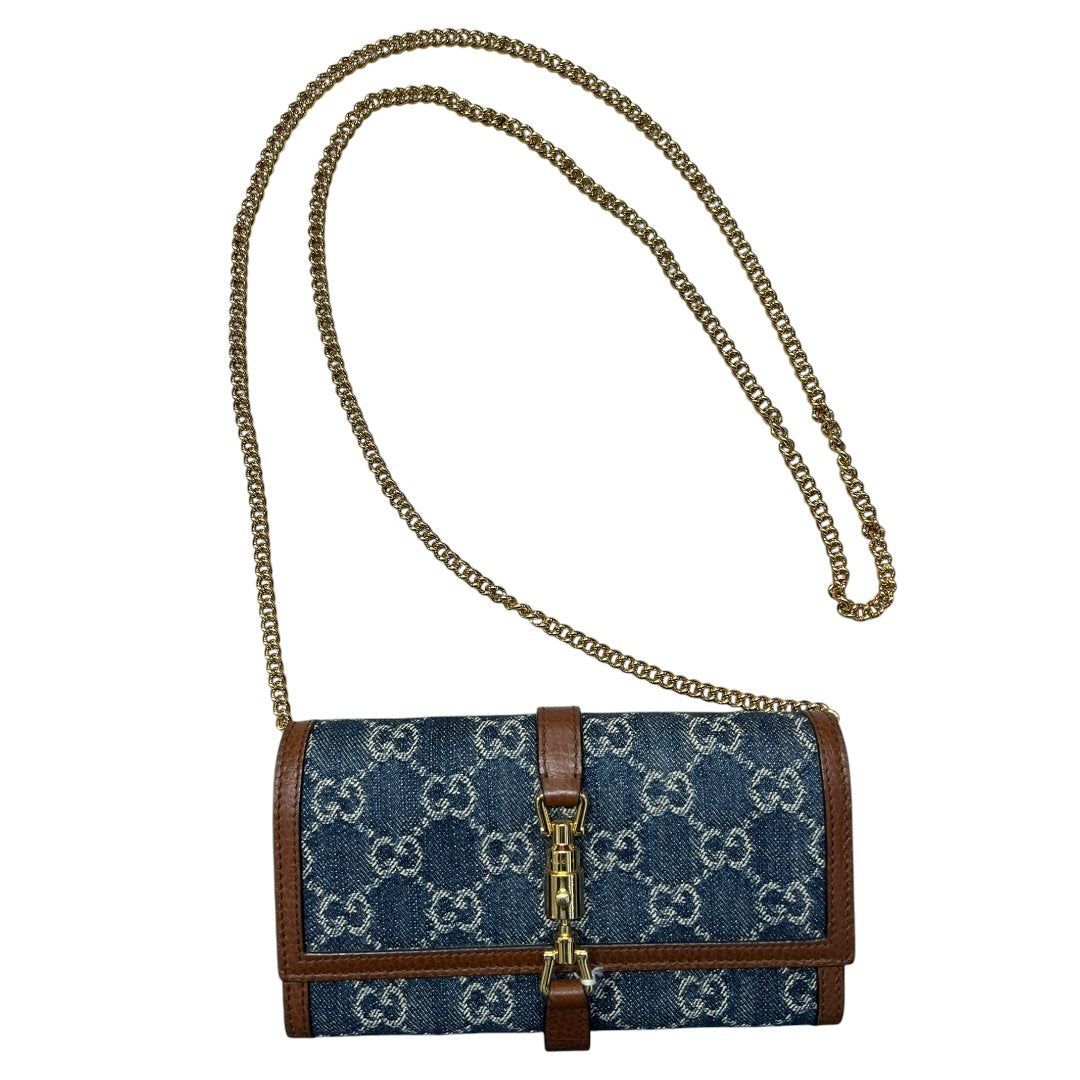 グッチ 財布 Monogram Denim, Leather Jackie 19