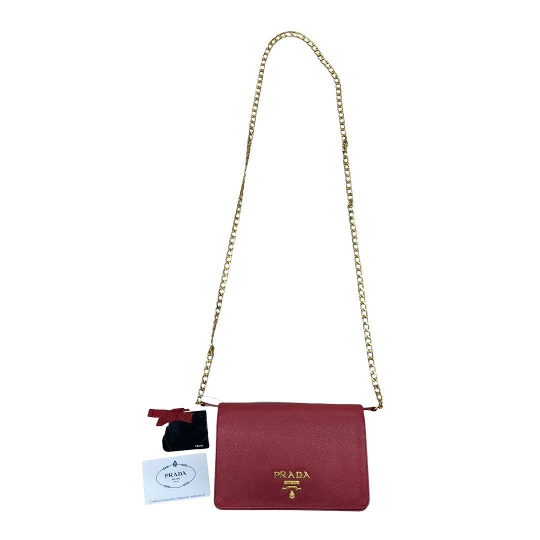 プラダ ハンドバッグ Saffiano Wallet on Chain Shou