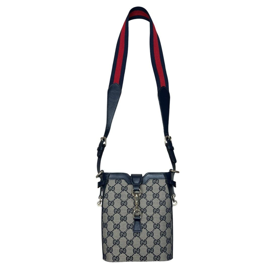グッチ ハンドバッグ GG Canvas, Leather Mini Bucke
