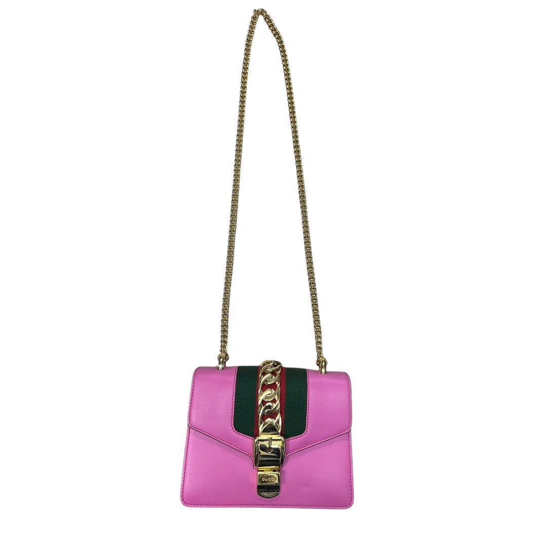 グッチ ハンドバッグ Leather Sylvie 1969 Mini Shou
