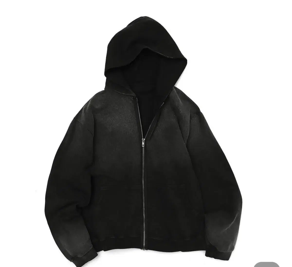 タイムレススポーツウェア SLICK AND EASY シン ジップアップ フーディー フェイド ブラック