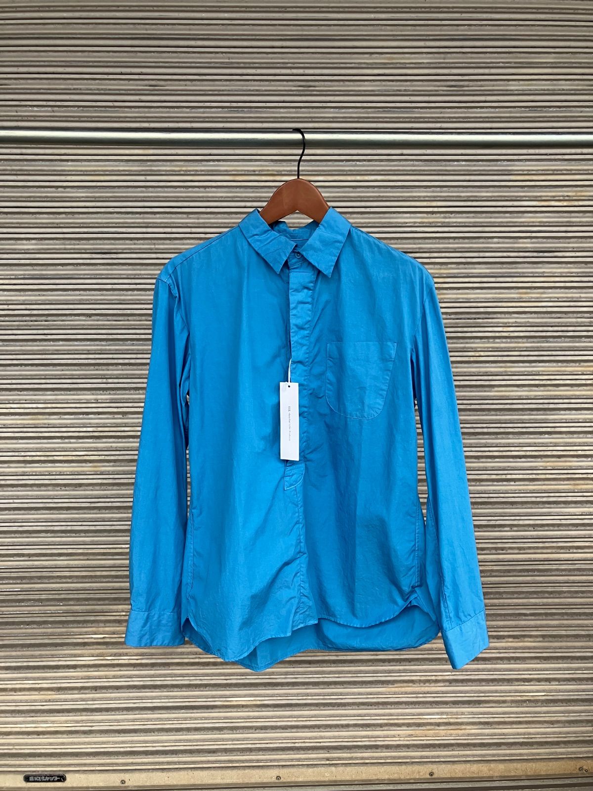 未使用展示品　EEL<EasyEarlLife> Products 長袖シャツ　ブルー　Mサイズ