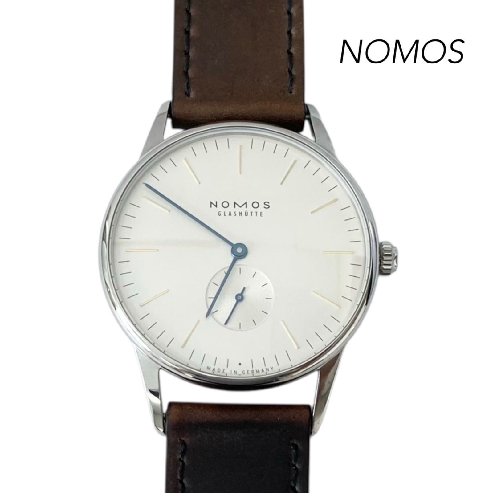 NOMOS　ノモス　グラスヒュッテ　オリオン　38　ブルーバンド　OR1A3GW238　手巻き　2795　腕時計