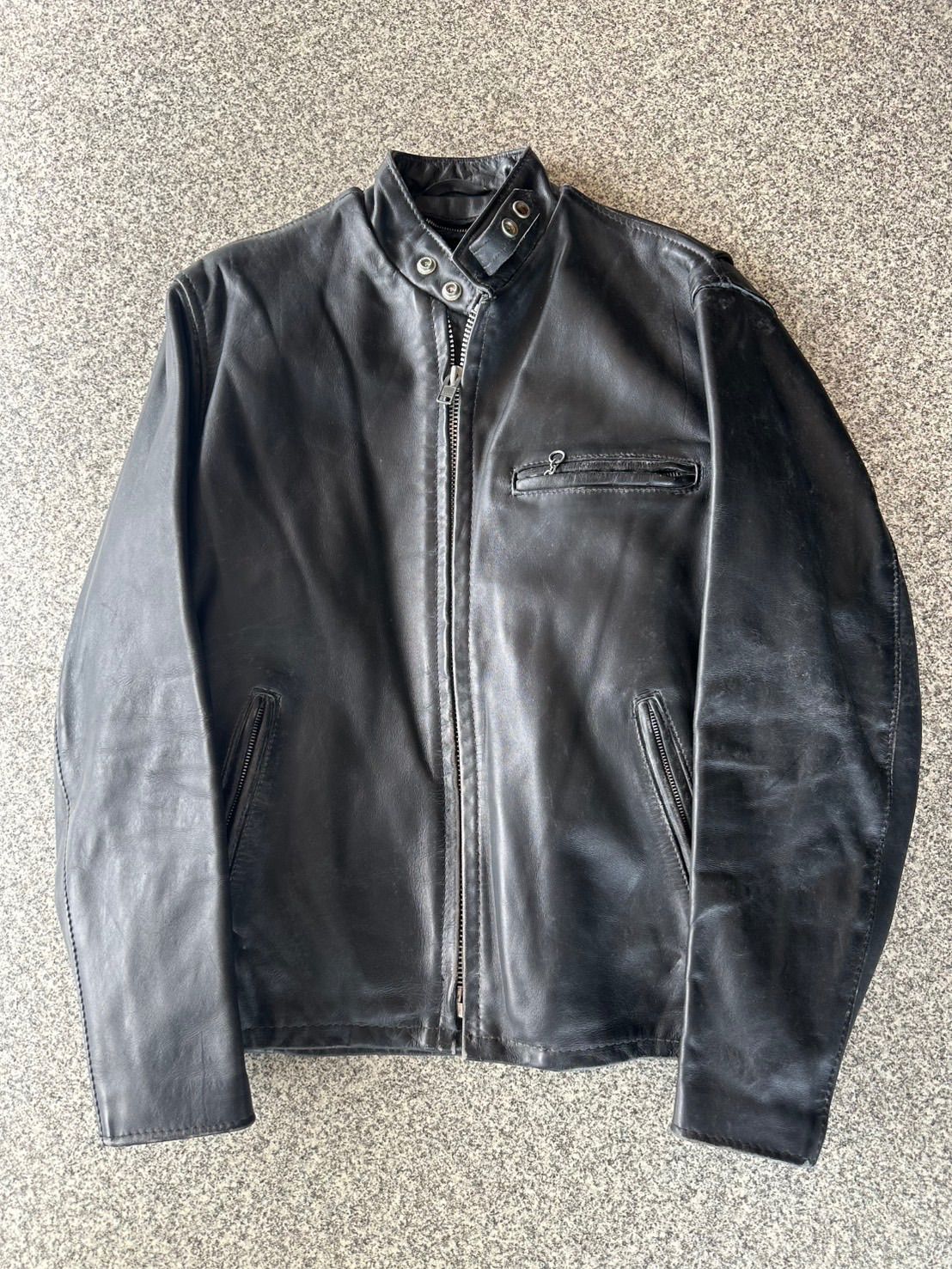 90s schott シングルライダースジャケット 36 ライナー付き