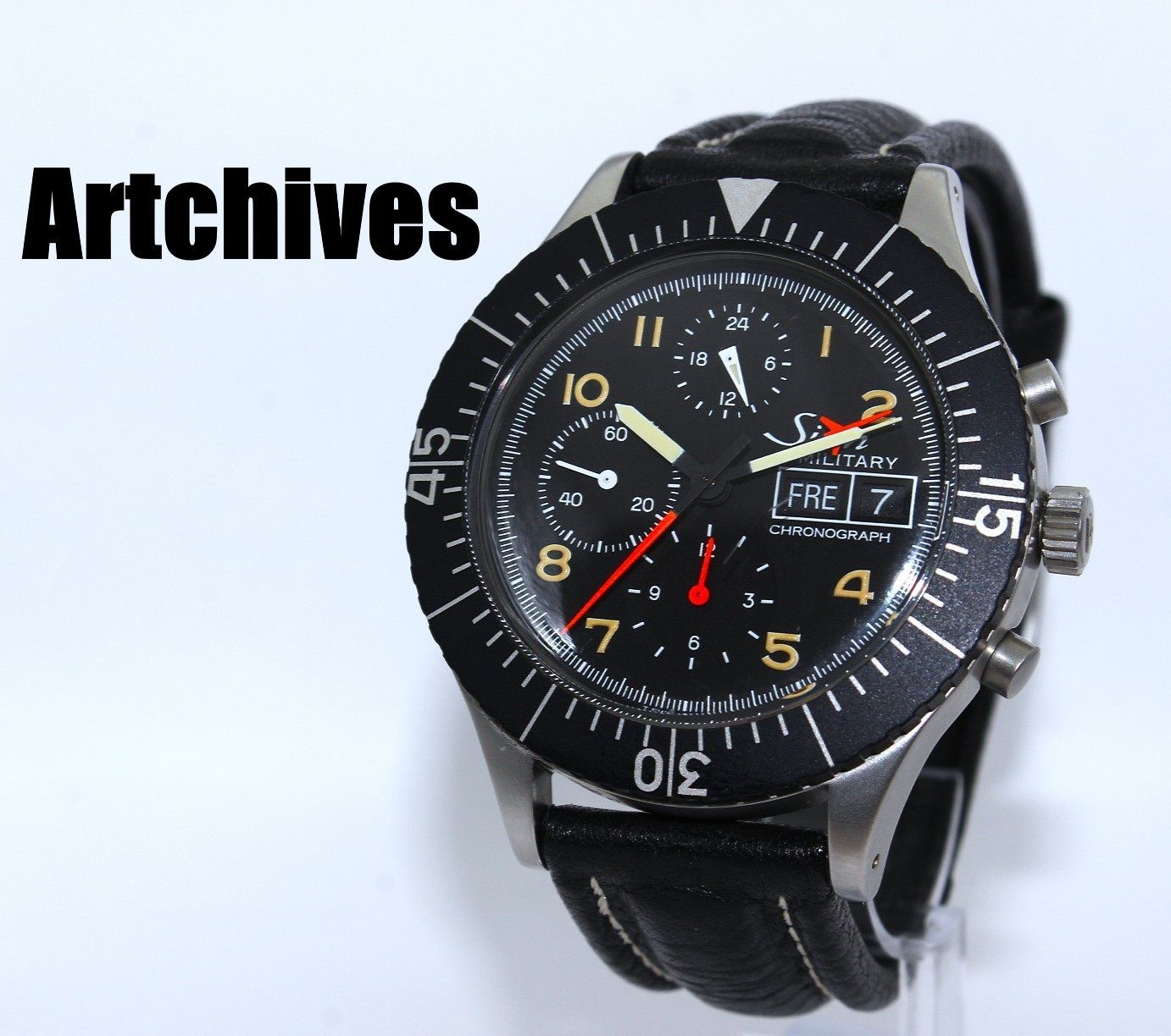 『VRW-1902』☆時計☆SINN (ジン)☆156B☆ミリタリー パイロット デイデイト クロノグラフ☆BK文字盤 メンズ 自動巻き 稼働品☆