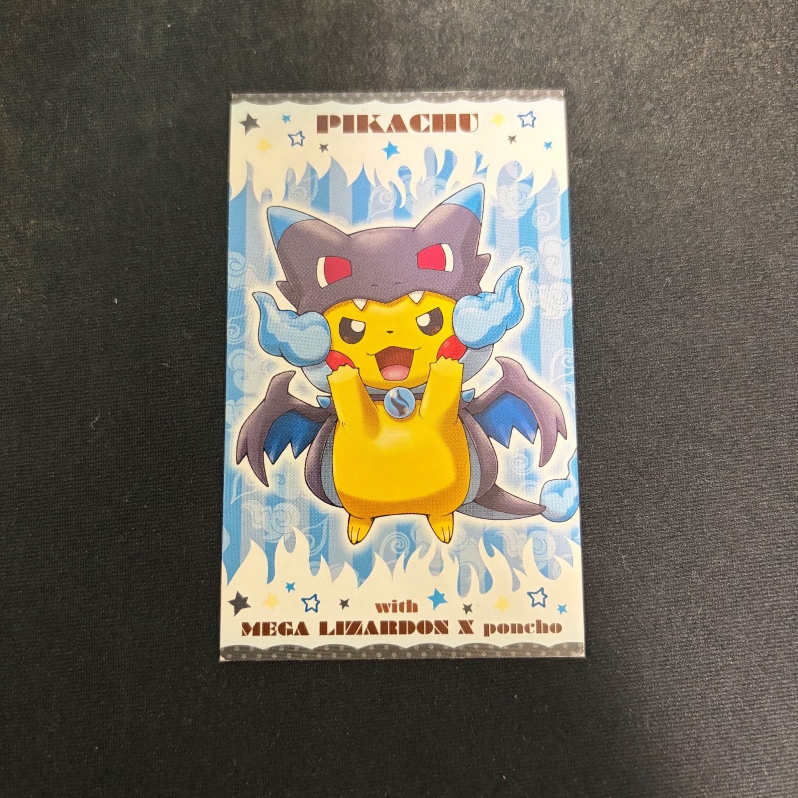 ポケモンカード ポンチョを着たピカチュウ メガリザードンx 名刺カード