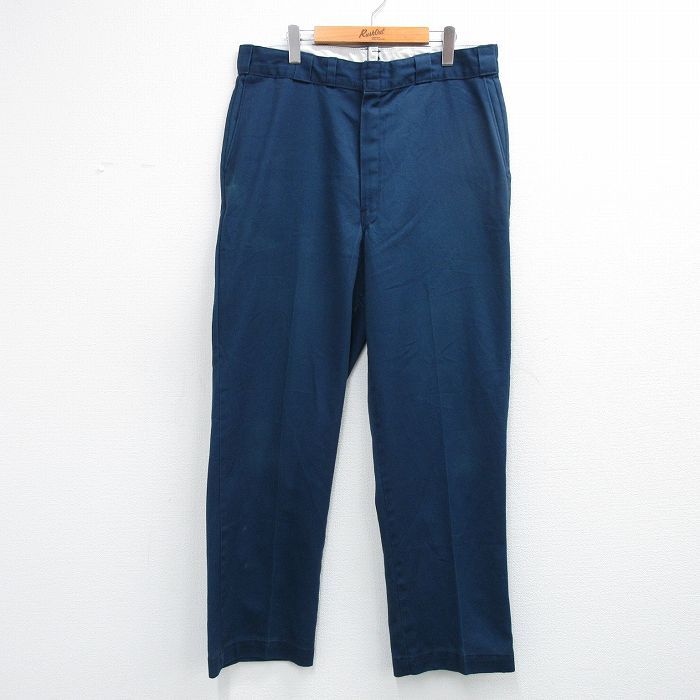 W36/古着 ディッキーズ ワーク パンツ メンズ 80年代 80s ネイビー【spe】 26may15