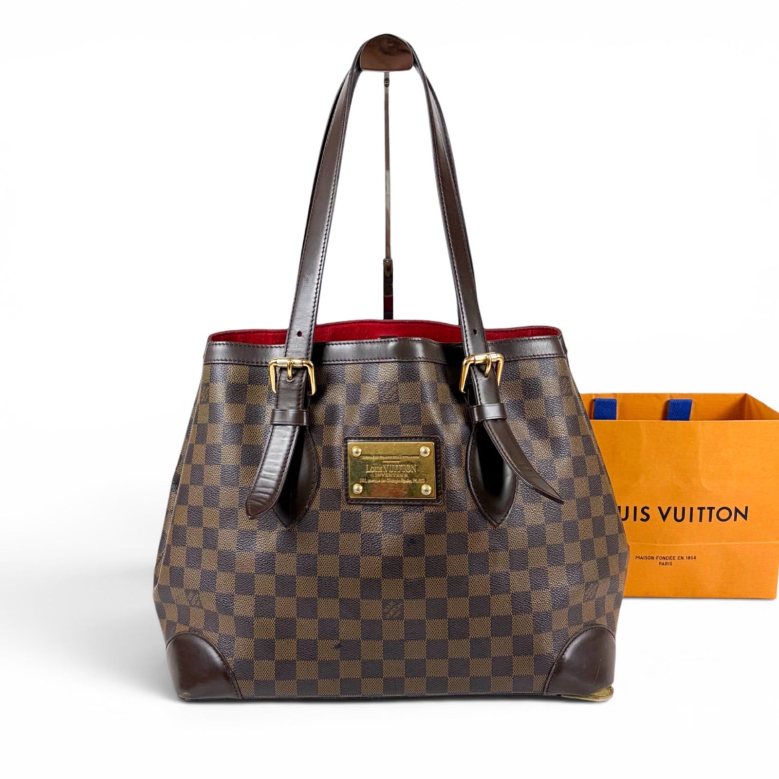 LOUISVUITTON　ルイヴィトン　ダミエレザー　エベヌ　ハムステッドMM ミニトートバッグ　ハンドバッグ　ブラウン